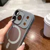 Adecuado para Apple 17Promax con Película para Lente, Funda Magnética para Teléfono, Funda Protectora Iphone16 con Tacto de Piel Mate, Funda 15