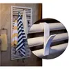 Detrás de la puerta guardarropa ropa sombrero gancho sin perforación gancho redondo para radiador estante para colgar toallas secado radiador