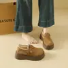 Sapatos Birkenstock Fofos Femininos 2026 Inverno Novo Solado Grosso Mocassins Slip-on Leve Antiderrapante Impermeável Quente Sapatos de Algodão
