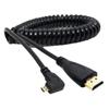 El cable resorte Yongwei Micro HDMI a HDMI HD puede transferirse a la versión 1.4 4K30Hz recto/codo