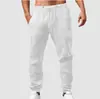 Pantalones Largos 2025 con Múltiples Bolsillos, Diseño Elástico con Cordón, Pantalones Largos Casuales Simples y Transpirables, Moda al por Mayor