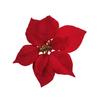 Ramo de flores de Navidad con simulación de flores, corona de flocado, accesorios al por mayor