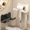 Rack de Armazenamento para Secador de Cabelo, Suporte de Parede para Secador de Cabelo de Banheiro Sem Furos, Prateleira de Armazenamento para Secador de Cabelo de Banheiro Atacado
