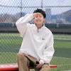 Moletom com Zíper Meio Direto da Fábrica Masculino Outono e Inverno Japonês Solto Gola Primavera Jaqueta de Lã Masculina para Meninos