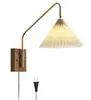 Lámpara de pared para mesita de noche de estilo de mediados de siglo, 6 nuevos estilos retro franceses, creando un ambiente atmosférico, lámpara de pasillo de cerámica, tela y hierro