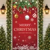Cortina de puerta de Navidad, tela de fondo de puerta de poliéster, decoración de puerta para fiestas festivas, venta al por mayor transfronteriza, admite diseños personalizados basados en imágenes proporcionadas