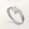 Nuevo Pulsera de Clavo Cartier Elástica Abierta Versión Delgada, Pulsera de Clavo Cartier Versión Gruesa de Superficie Lisa, Versión de Artesanía de Precisión CNC
