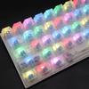 Teclas de Teclado Mecánico Abs No Grabadas Oem Completamente Transparentes de Cristal, Teclas de 104 Teclas de Colores Translúcidos, Teclas de Alta Transparencia