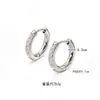 Pendientes de Aro de Seis Diamantes Transfronterizos Europeos y Americanos Oro Diseño Simple de Nicho Pendientes de Circonita Accesorios de Personalidad de Celebridad de Internet
