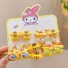 Lindo Kit de Gomas para el Cabello para Niños, Bandas para el Cabello de Bebé que No Dañan el Cabello, Cuerdas para el Cabello de Dibujos Animados para Niñas, Anillos para el Cabello del Tamaño de un Pulgar, Dulces Anillos de Toalla