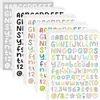 Adesivos de Letras em Inglês de 0,5 Polegada Tamanho Pequeno Decoração de Cartão de Saudação Guka Material para Scrapbook Adesivos de Letras para Scrapbook