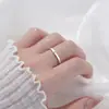 Anillo S925 Plata de Ley Simple Cara Sonriente de Bolígrafo para Mujer Moda Simple Lujo Ligero Personalidad de Moda Lujo Ligero Anillo Abierto Ajustable