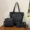 2025 Nuevo Estilo Patrón Lichi Bolso de Cuatro Piezas para Mujer Moda Simple Versátil Europeo y Americano Bolso de Mano Gran Capacidad Bolso para Mujer Moderno