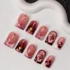 Processamento Personalizado de Unhas Postiças Transfronteiriças para Exportação, Arte de Unhas 3D Embutida Longa Pura Feita à Mão, Adesivos de Unhas Postiças Estilo Europeu e Americano