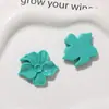 Nuevos y brillantes parches de flor de cinco pétalos rizada hechos a mano de resina, de gran venta, para pendientes, llaveros y accesorios DIY