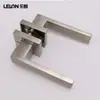 Fechadura de Porta Tipo Dividida em Aço Inoxidável 304 Padrão Europeu Fabricada Sob Medida para Portas Internas de Madeira, Quarto, Banheiro, Fechadura com Maçaneta Quadrada