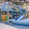 Resbaladilla grande y alberca de pelotas para equipo de juegos infantiles, parque de atracciones interior, directo de fábrica, exclusivamente para ventas transfronterizas