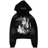 Sudadera con capucha Retro Harajuku de Exportación Transfronteriza Europea y Americana para Otoño e Invierno, Sudadera Holgada de Calle Gótica de Moda