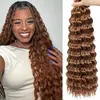 Extensión de Cabello Crochet Deep Wave Profundo Transfronteriza Peluca de Crochet de Fibra Química Peluca Unisex Estilo Europeo y Americano