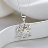 Tichia Diseño de Estilo Étnico de Disparo Real Lujo Ligero Elegante Cadena Tejida para Clavícula Plata Esterlina S925 Cierre Seguro Collar Moda para Mujer