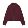 Comercio Exterior Otoño Nuevo Conjunto de Chaqueta Corta de Manga Larga con Cuello Solapa para Mujer y Pantalones de Pierna Ancha Elásticos de Cintura Alta