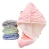 Gorro de secado de pelo de rejilla de nube de doble capa absorción de agua secado rápido turbante secar el pelo toalla para secar el pelo fortalecer absorción de agua gorro de baño