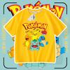 Camiseta Infantil de Manga Curta Pokémon Estilo Verão para Crianças Maiores 2025 Nova Desenho Animado Meninos e Meninas Blusa Solta Tendência