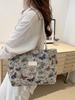 Bolsa Grande Feminina Bolsa de Mão 2024 Nova Moda Bolsa de Lona Ins Ombro Tote Bolsa para o Trabalho Atravessando Fronteiras Atacado