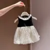 Vestido de Verano para Niña, Vestido de Lunares Estilo Coreano Pequeño Fragante para Bebé, Vestido tipo Chaleco sin Mangas de Princesa para Niños, Moderno