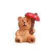 Adornos de paisaje en miniatura, manualidades de resina, decoraciones de paisajismo DIY, tres tipos de figuritas de animales con sombrilla, decoraciones para plantas en maceta