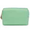 Bolsa Pequeña Cuadrada Octagonal de Cuero PU para Almacenamiento de Cosméticos, Color Sólido, Bolsa de Maquillaje de Regalo, Portátil, Impermeable, Resistente al Desgaste para Viajes