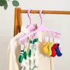 Meias de Novo Estilo 2024 Clipes para Roupa Íntima Calças Cabide de Roupas Dormitório Casa Varanda Clipe à Prova de Vento Criativo Cabide de Roupas com 8 Clipes