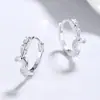 Pendientes de lazo, sensación de lujo ligero y alta gama, joyería transfronteriza de plata 925 para mujer, pendientes de diseño de nicho, cierres de oreja de circón
