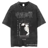Talla Europea Transfronteriza Estampado de Anime Japonés Algodón Oversize para Hombre Vintage t