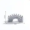 Puente de piedra creativo de paisaje en miniatura, serie de puentes de madera vintage, accesorios decorativos DIY para paisajismo de jardines, adornos en miniatura