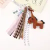 Série Miu Boa Sorte Todos os Anos Etiqueta de Acrílico Pingente para Celular Desenho Animado Fofo Couro PU Pônei Pingente Decorativo para Bolsa
