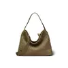 2025 Nuevo Bolso Tejido de Cuero Escarchado Otoño e Invierno Gran Capacidad Estilo Vacacional Hombro de Mano Cruzado para Mujer Uso Diario