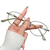 Gafas de Lectura de Lujo de Alta Gama para Mujer, Montura Dorada Estilo Coreano Ojo de Gato, Gafas Metálicas con Filtro de Luz Azul