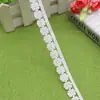 Encaje de margarita de seda de leche de 1.8 cm, delicado calado soluble en agua, adorno decorativo hecho a mano para Hanfu
