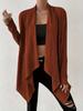 Cárdigan holgado informal de manga larga de color sólido para mujer, ropa de otoño e invierno, estilo transfronterizo de Europa y Estados Unidos, para mujer
