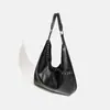 Bolso Hobo Minimalista, Bolso de Hombro Estilo Vintage con Acentos de Ojal Circular, Bolso de Axila Coreano de Gran Capacidad, Bolso Tote de Cuero Relajado