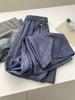 Pantalones de Lino Retro Delgados de Verano para Mujer, Corte Slim, Cintura Alta, Rectos, Pierna Ancha, Pantalones Frescos 2025