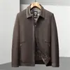 Jaqueta de Penas Masculina 2026 Inverno Gola Patchwork Versão com Zíper Espessada Jovem Quente Casual Roupa de Trabalho Casaco de Penas