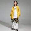 Roupas da Moda Hip-Hop para Crianças Street Dance Camisa Solta Calça Cargo Conjunto Meninos e Crianças Roupas de Performance Hiphop Meninas