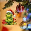 2026 Transfronterizo Nuevo Dibujo Animado Navideño Grinch Colgante Creativo Decoración de Árbol de Navidad Acrílico