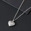 Collar de Acero Inoxidable en Stock Transfronterizo Acero Inoxidable Forma de Corazón Cadena Plana de Cruz Material en Blanco Láser UV Impresión a Color Grabado
