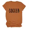 Mamá futbolista Amazon eBay sitio independiente moda casual versátil mujer cuello redondo manga corta camiseta camiseta básica
