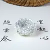 Pedrinhas de Cristal Natural Pedra Desmagnetizante de Lótus Tigela de Tesouro Armazenamento de Mesa para Oferenda a Buda Ornamentos Criativos de Resina Epóxi