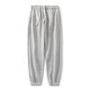 Pantalones deportivos holgados de otoño de 340 g para hombres y mujeres, estilo japonés, con cuello redondo, manga larga, color liso