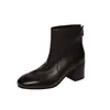 Llenos de textura, todo piel genuina por dentro y por fuera, botines Chelsea básicos, Otoño/Invierno 2026, tacón grueso, tacón medio, punta redonda, botines de piel genuina, para mujer